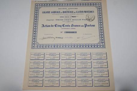 coloonie agricole et horticole de gasto-montjous