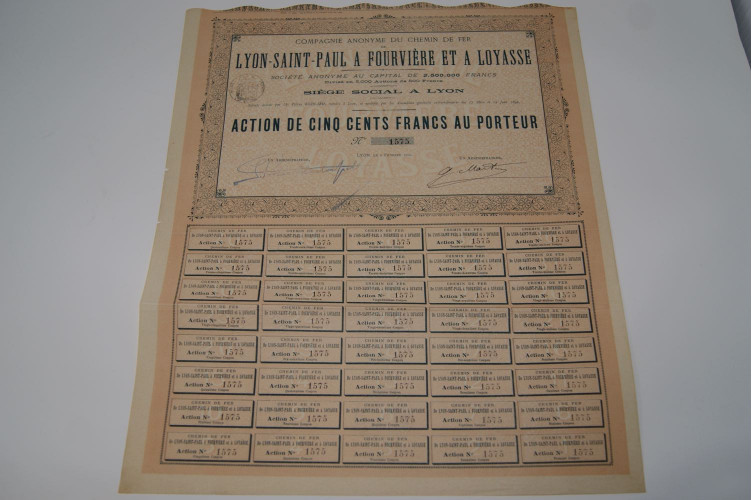 Compagnie Anonyme du Chemin de Fer de Lyon-Saint-Paul à Fourvière et à Loyasse