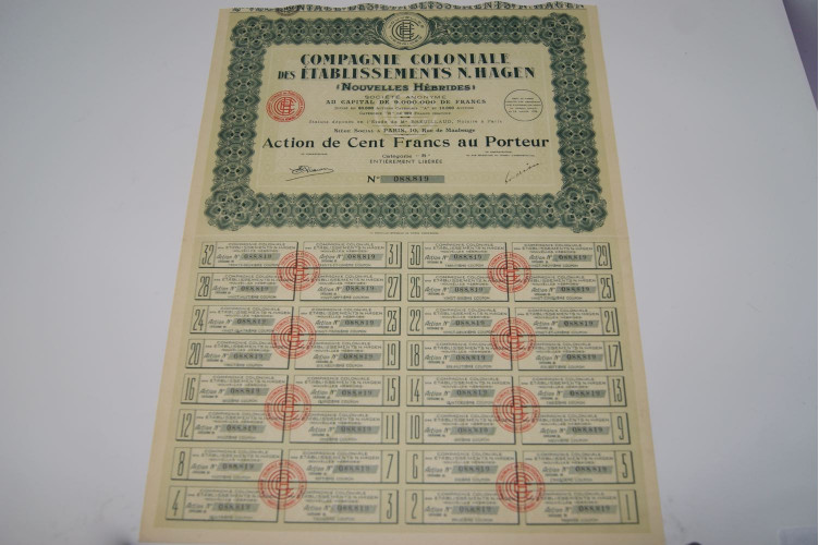 compagnie coloniale des établissements N.Hagen