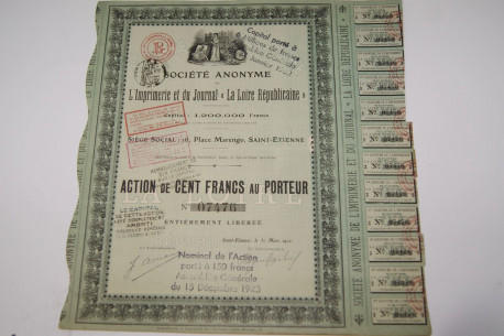 L'imprimerie et du journal "la loire républicaine"