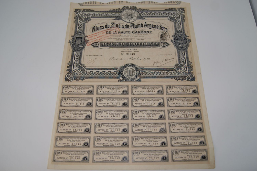 mines de zinc & de plomb argentifére