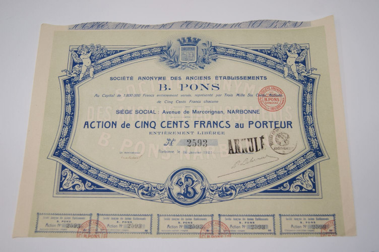 Société anonyme des anciens établissements B.pons