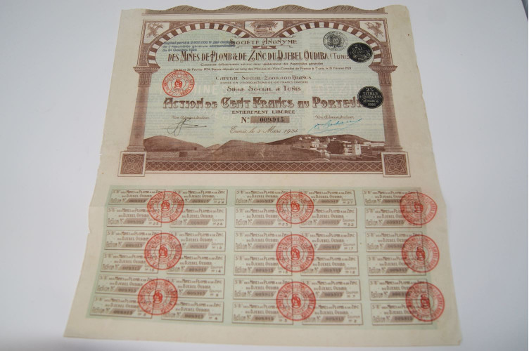 société anonyme des mine de plomb & de zinc du djebel oudiba