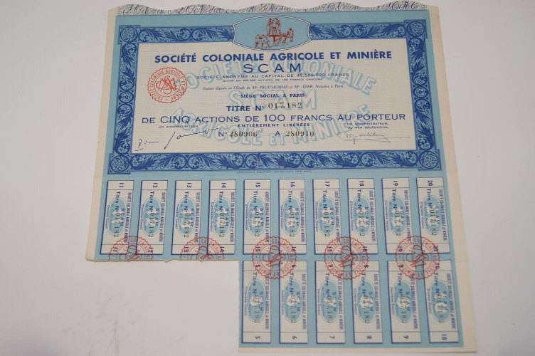 Société coloniale agricole et miniére