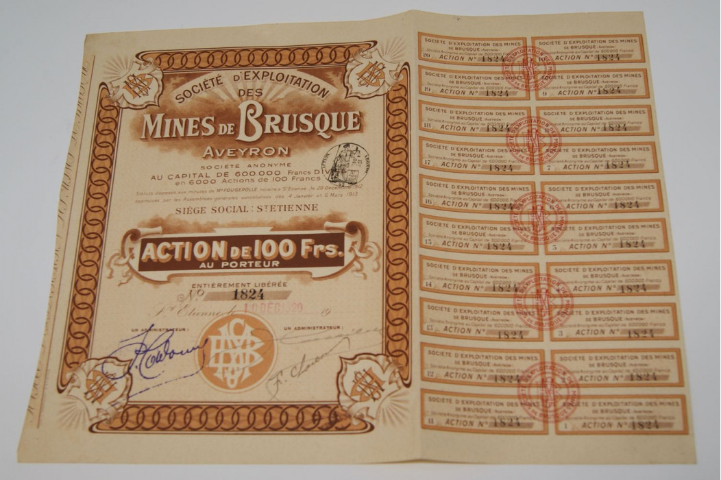 Société d'exploitation des mines de brusque Aveyron