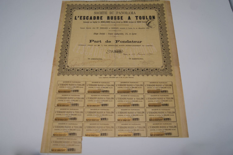 Société du panorama l'escadre russe à...