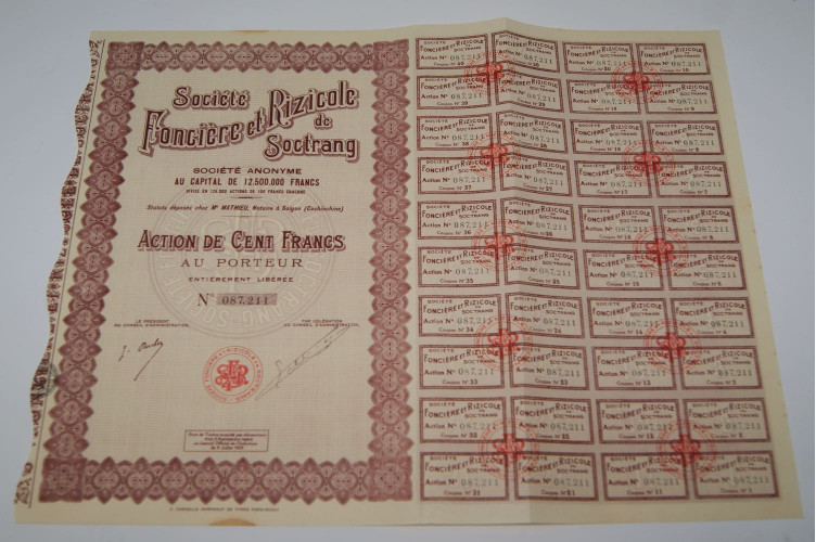 société fonciére et rizicole de soctrang