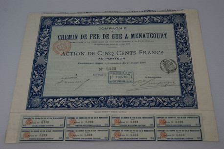 Compagnie du chemin de fer de Guë à Menaucourt