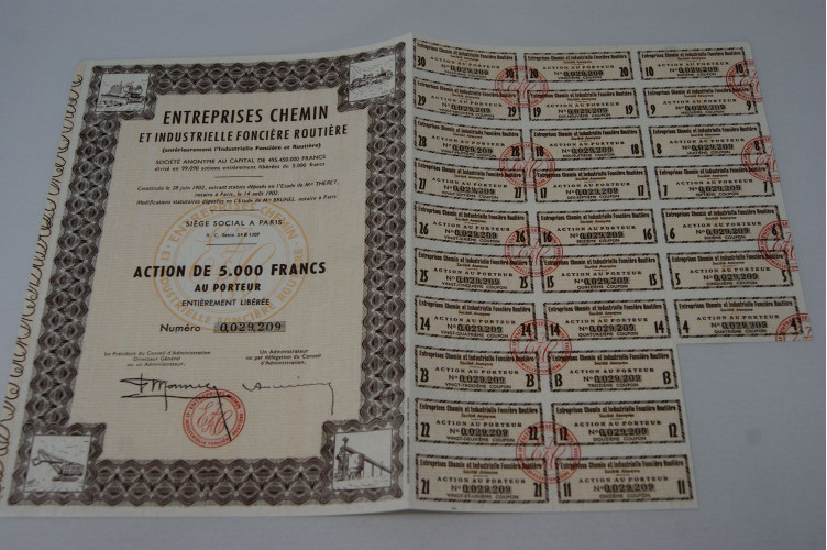 Entreprise chemin et industrielle foncière routière