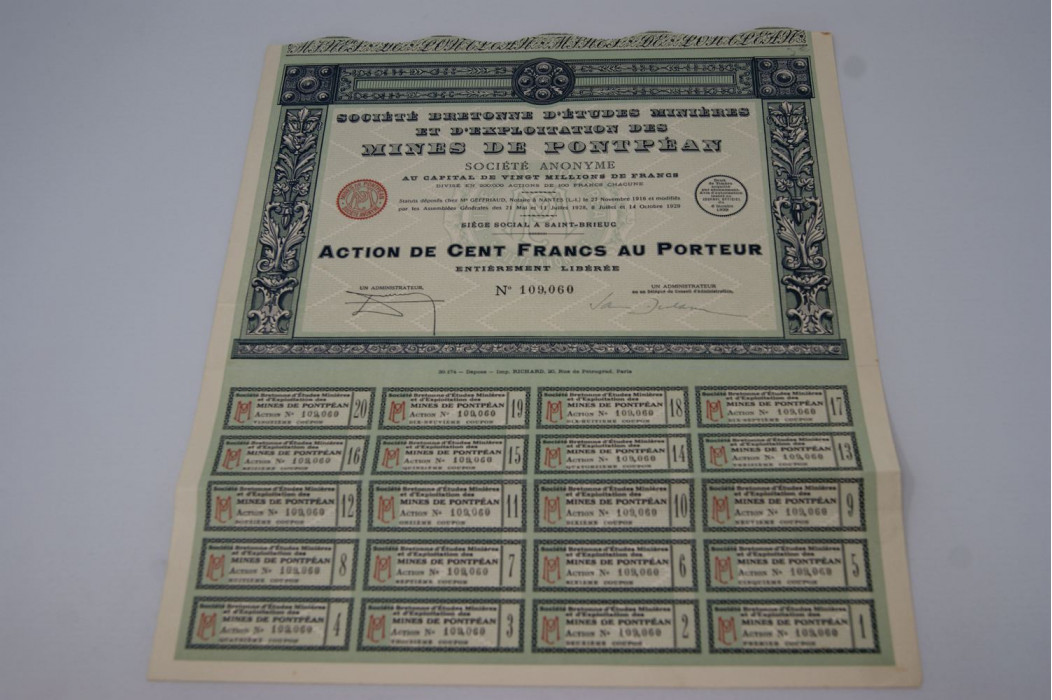 Société bretonne d'études minières et d'exploitation des Mines de Pontpéan