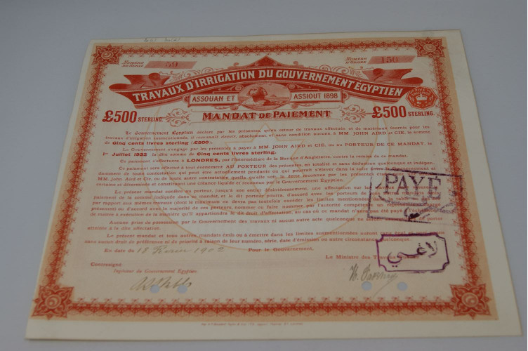 Travaux d'irrigation du gouvernement egyptien