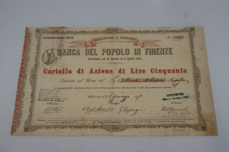 Banca del popolo in Firenze