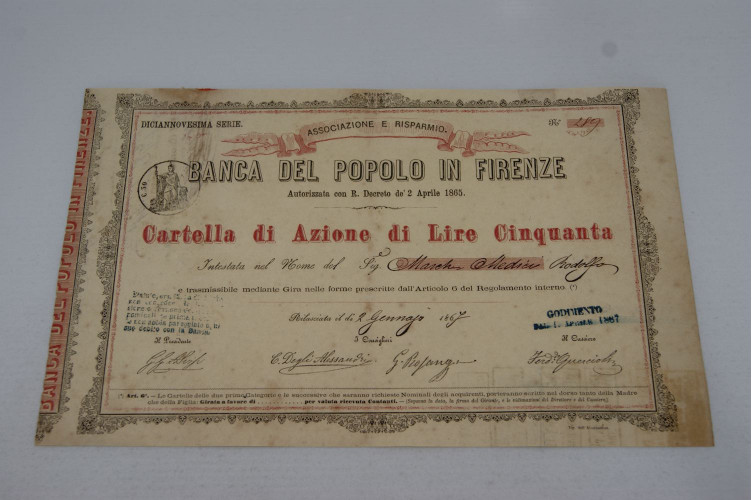 Banca del popolo in Firenze