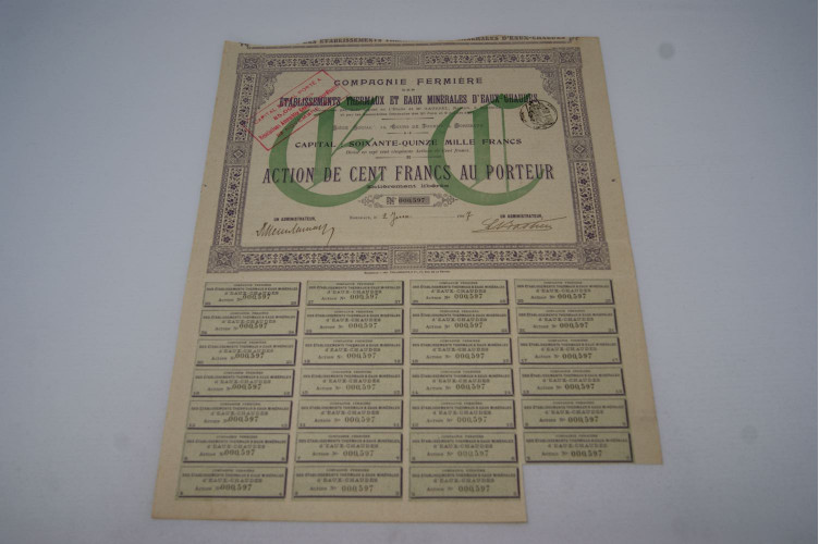 Compagnie fermière des établissements thermaux et eaux minérales d'eaux chaudes