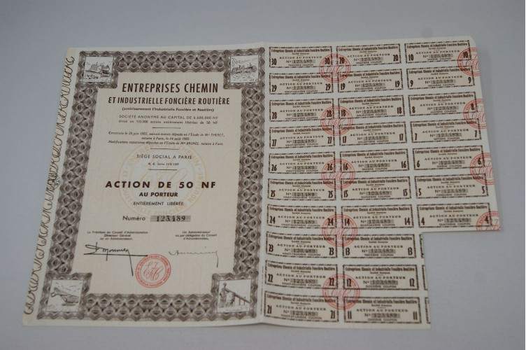 Entreprise chemin et industrielle foncière routière