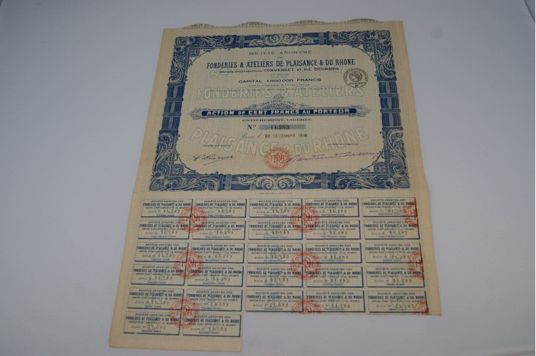 Fonderies et ateliers de plaisance et du Rhône