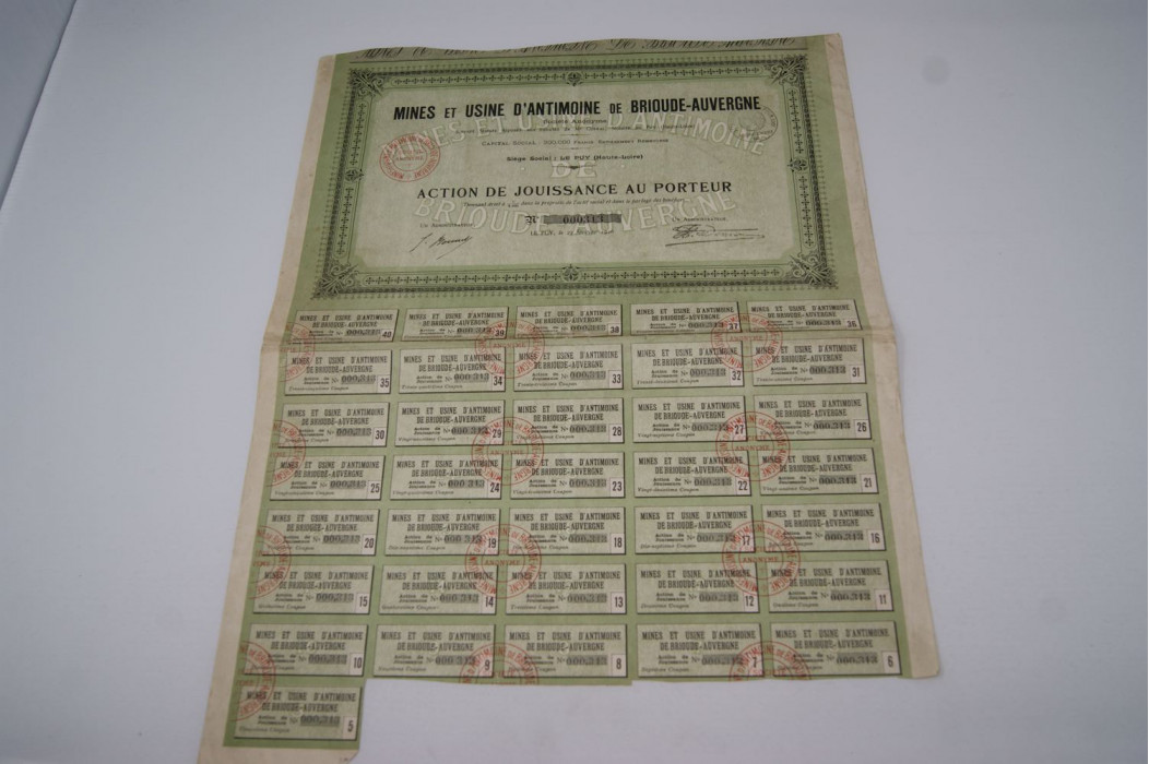 Mines et unsine d'antimoine de Brioude-Auvergne