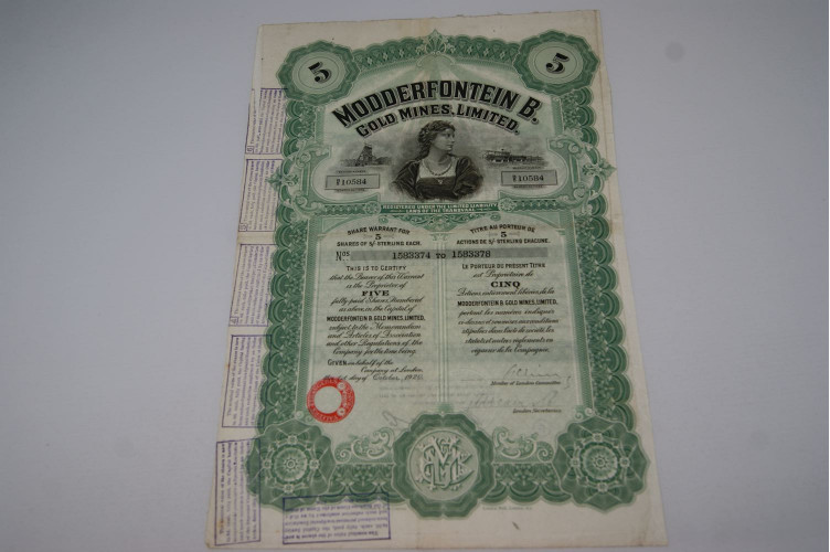 Moddernfontein B. Gold mines limited