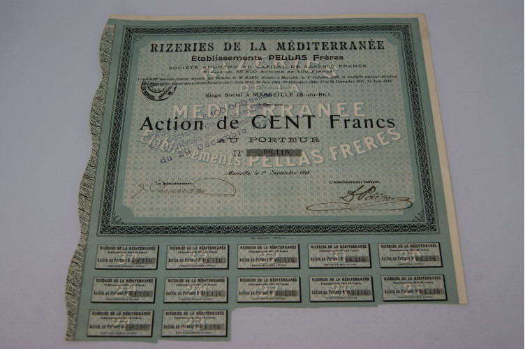 Rizeries de la Méditérrannée Etablissements Pellas Frères