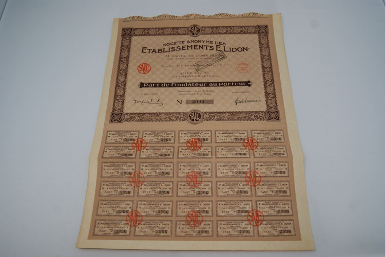Société anonyme des Etablissements E. Lidon