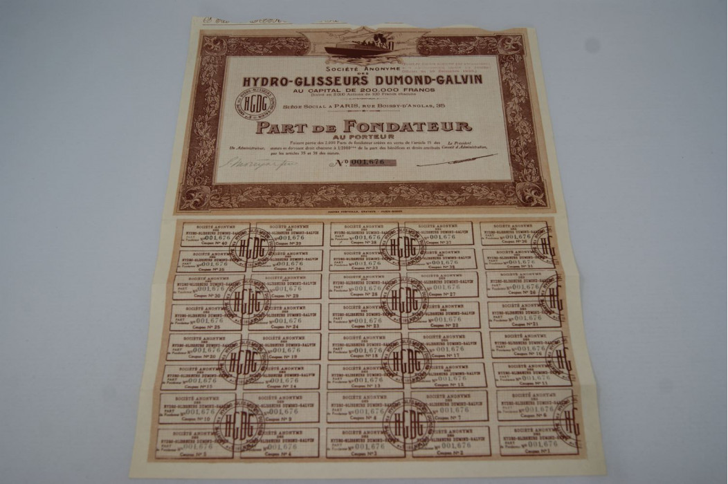 Société anonyme des hydro-glisseurs Dumons - Galvin