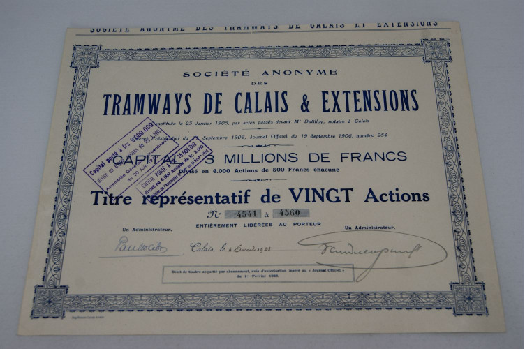Société anonyme des Tramways de Calais & Extensions