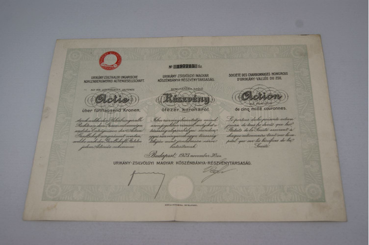 Société des charbonnages hongrois...