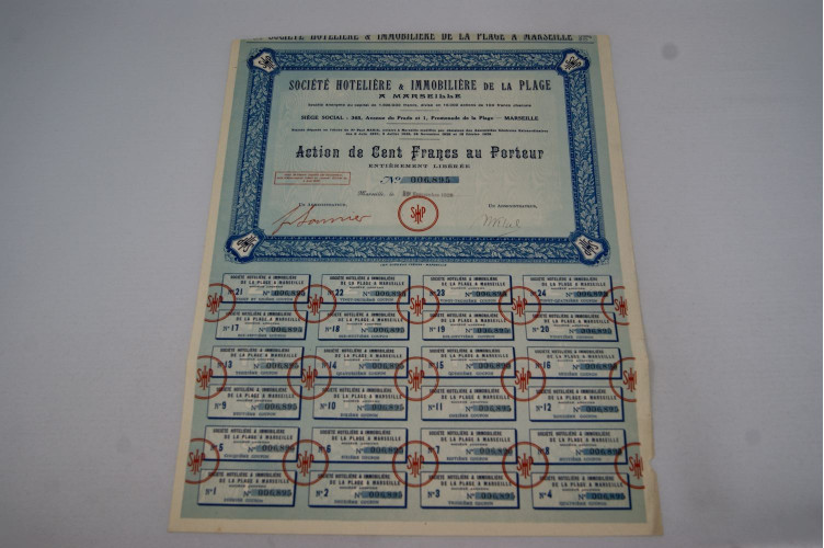 Société hotelière & immobilière de la plage à Marseille