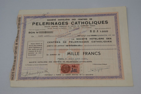 Société hotelière des centres de pèlerinages catholiques