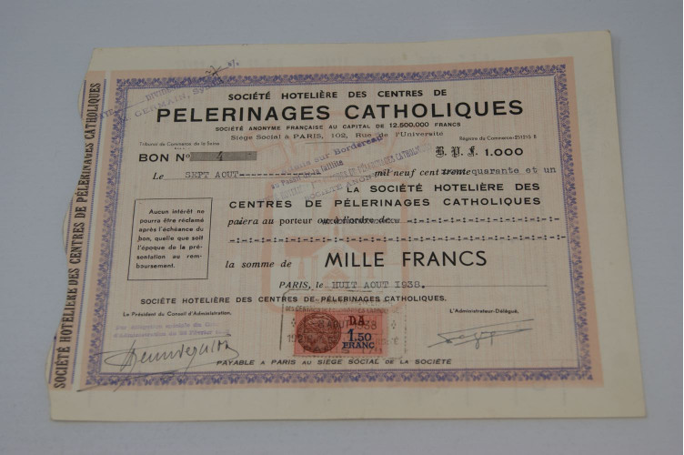 Société hotelière des centres de pèlerinages catholiques