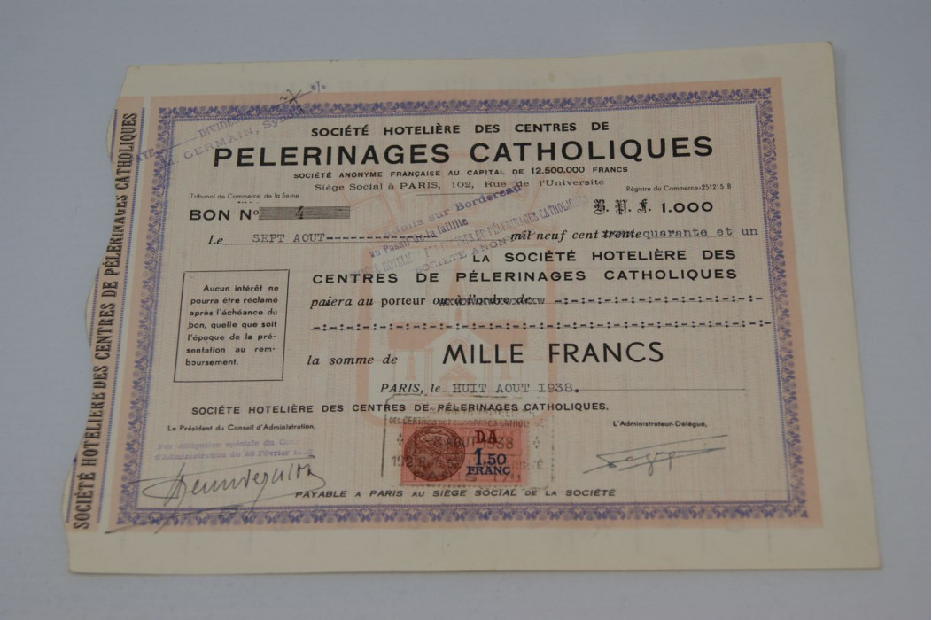 Société hotelière des centres de pèlerinages catholiques