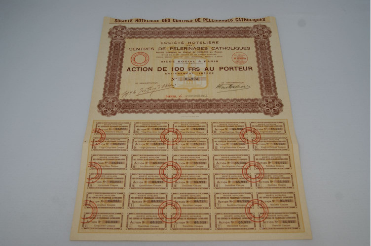 Société hôtelière des centres de pèlerinages catholiques