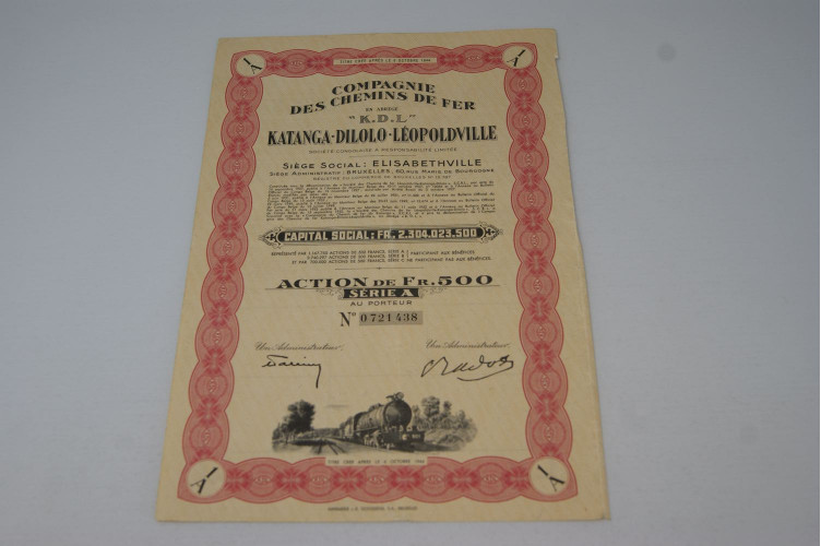 Compagnie des chemins de fer Katanga Dilolo Leopoldville (K.D.L)