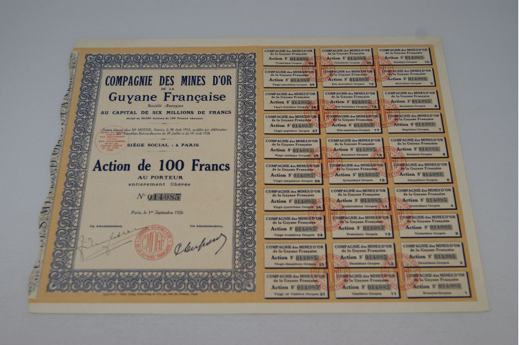 Compagnie des mines d'or de la Guyane...
