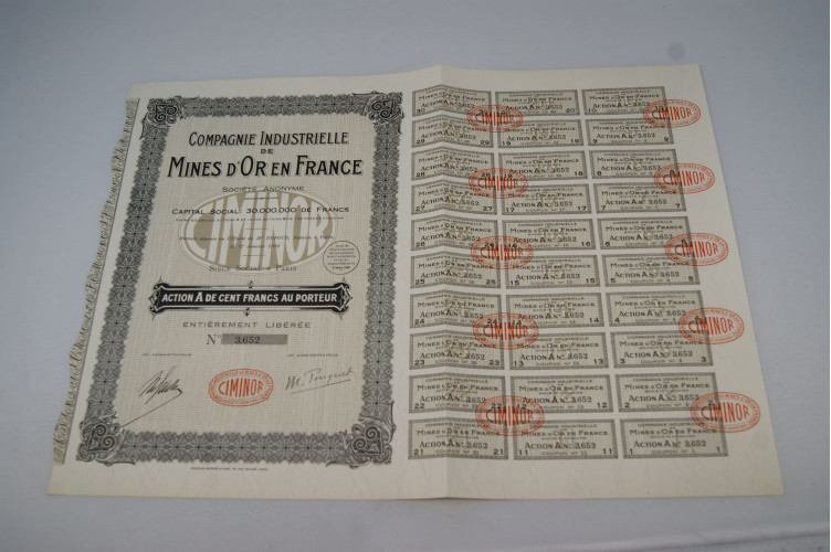 Compagnie industrielle de Mines d'Or en France