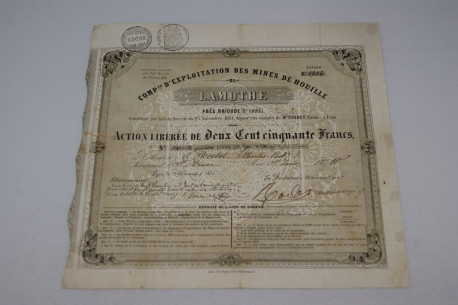 Compte d'exploitation des mines de houilles de Lamothe