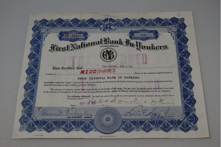 First national bank in Yonkers