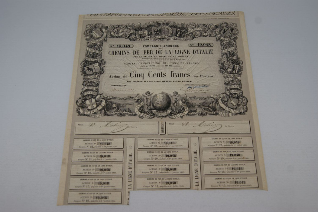 Nouvelle compagnie de la ligne internationale d'Italie par la Vallée du Rhône et le Simplon