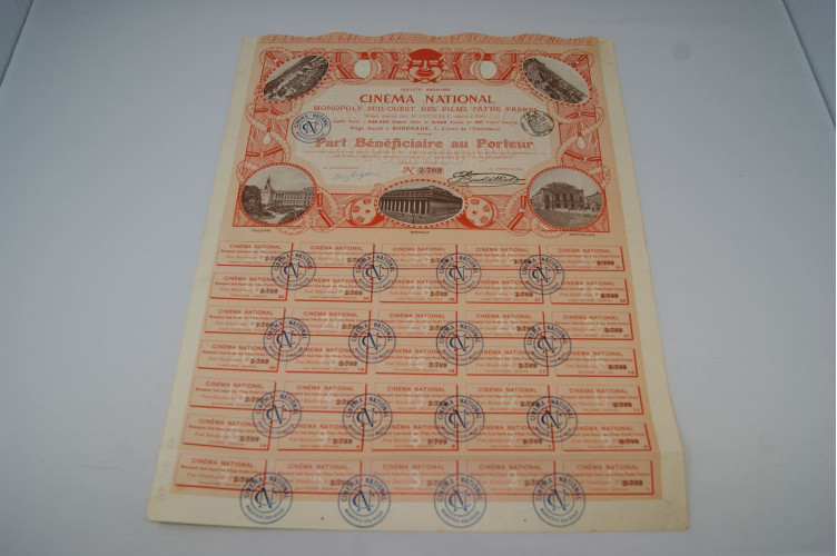 Société anonyme Cinéma National monopole sud-ouest des films Pathé Frères