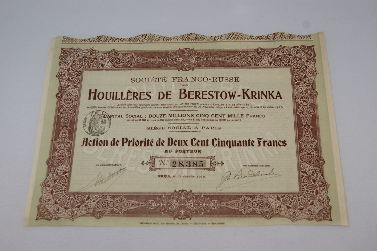 Société anonyme franco-russe des Houillères de Bérestow-Krinka