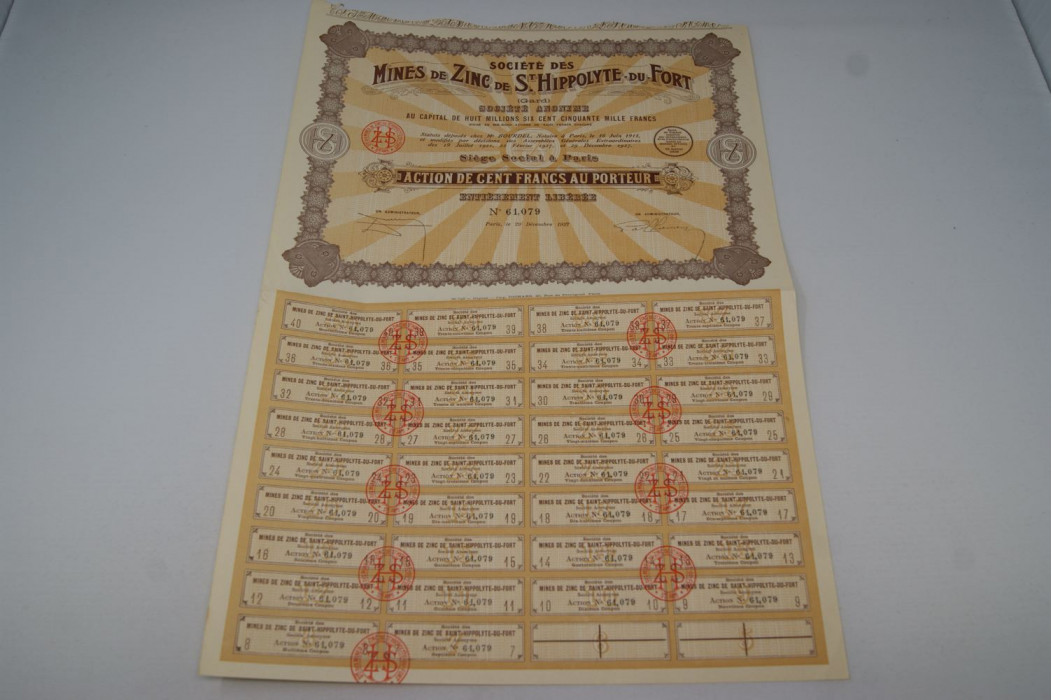 Société des mines de zinc de St Hippolyte du Fort
