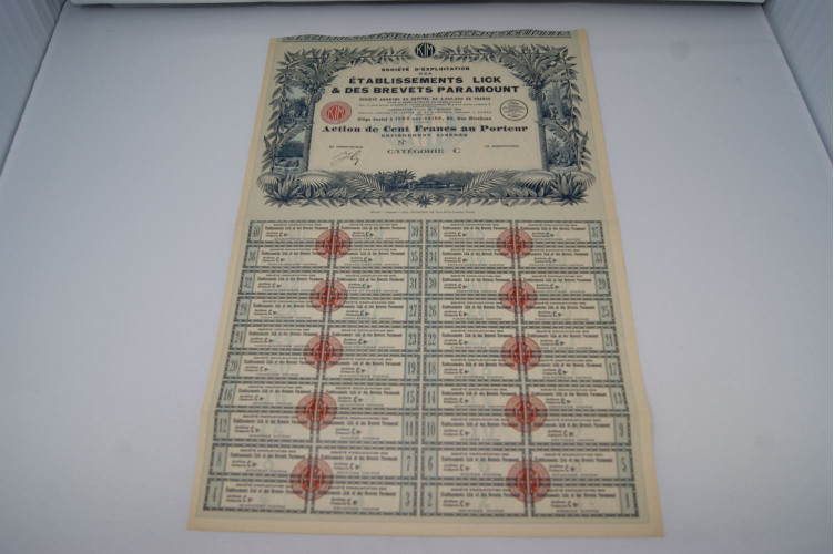 Société d'exploitation des établissements Lick et des brevets Paramount