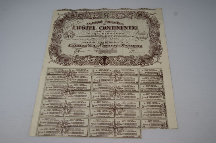 Société fermière de l'Hôtel Continental