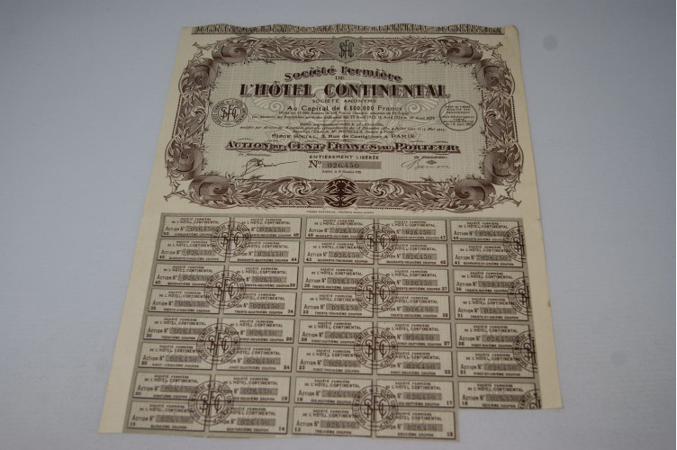 Société fermière de l'Hôtel Continental