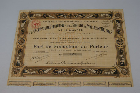 Anciens établissements A. Cazaubon Blanchisserie-Teinturerie de la Gironde et Parisienne Réunies