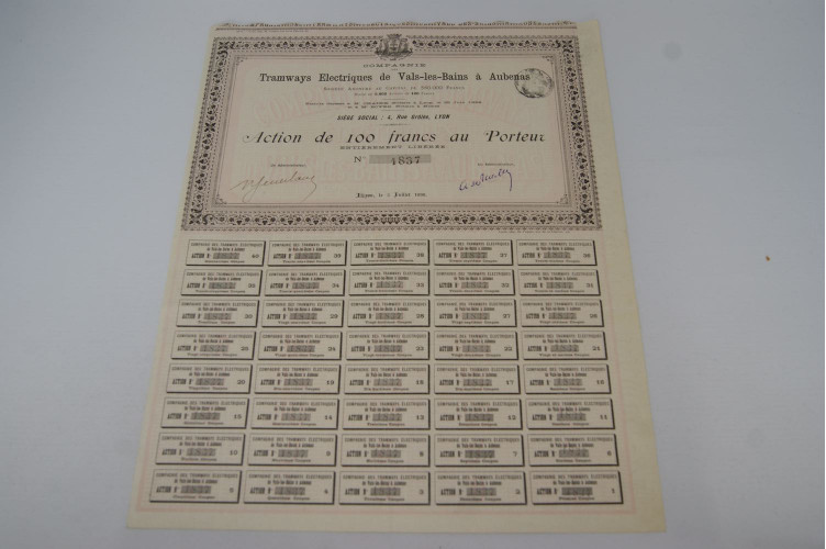 Compagnie des Tramways éléctriques de Vals-Les-Bains à Aubenas