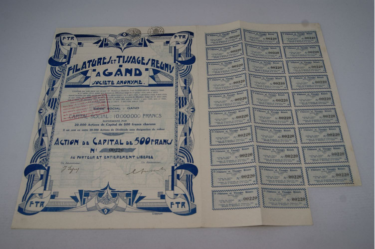 Filatures et tissages reunis à Gand