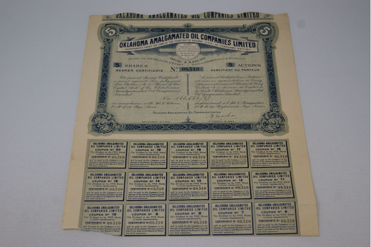 Oklahoma Amalgamated oil companies limited