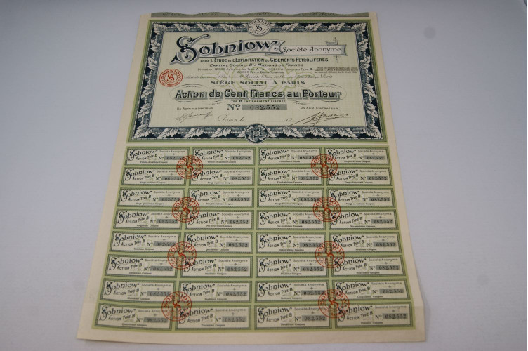 Sobniow société anonyme pour l'étude et l'exploitation de gisements pétrolifères