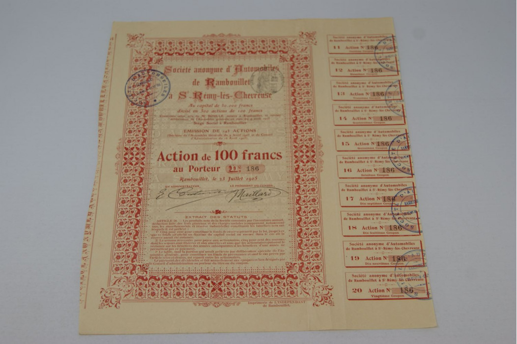 Société anonyme d'Automobiles de Rambouillet à Saint Rémy les Chevreuse